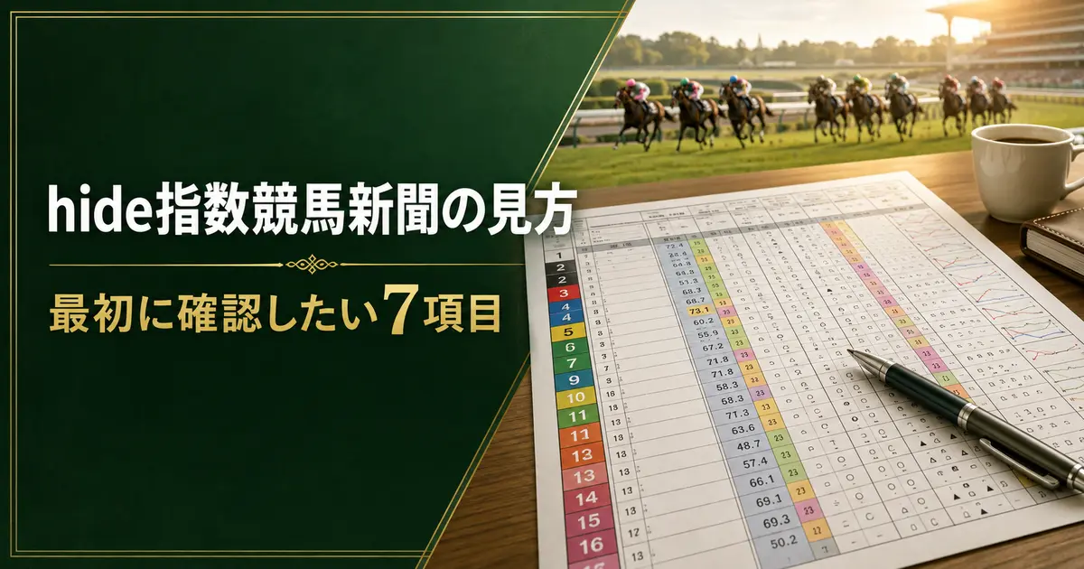 hide指数競馬新聞を開いて最初に確認する7項目と読み方